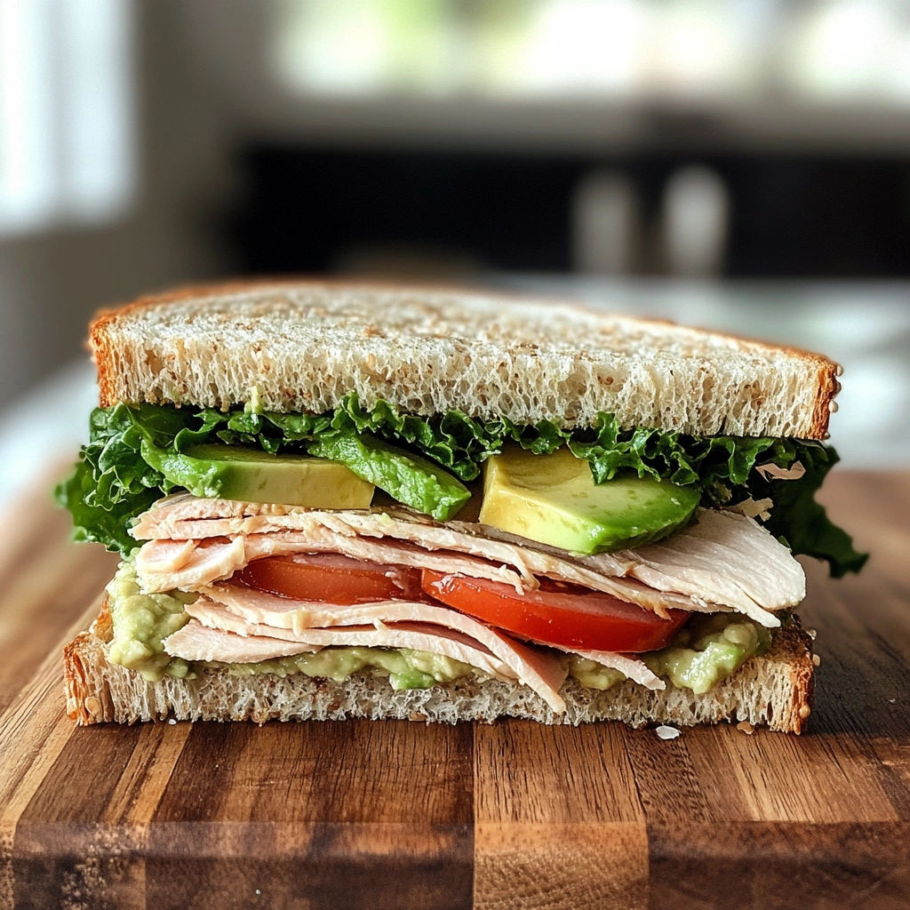 Panino integrale con tacchino e avocado