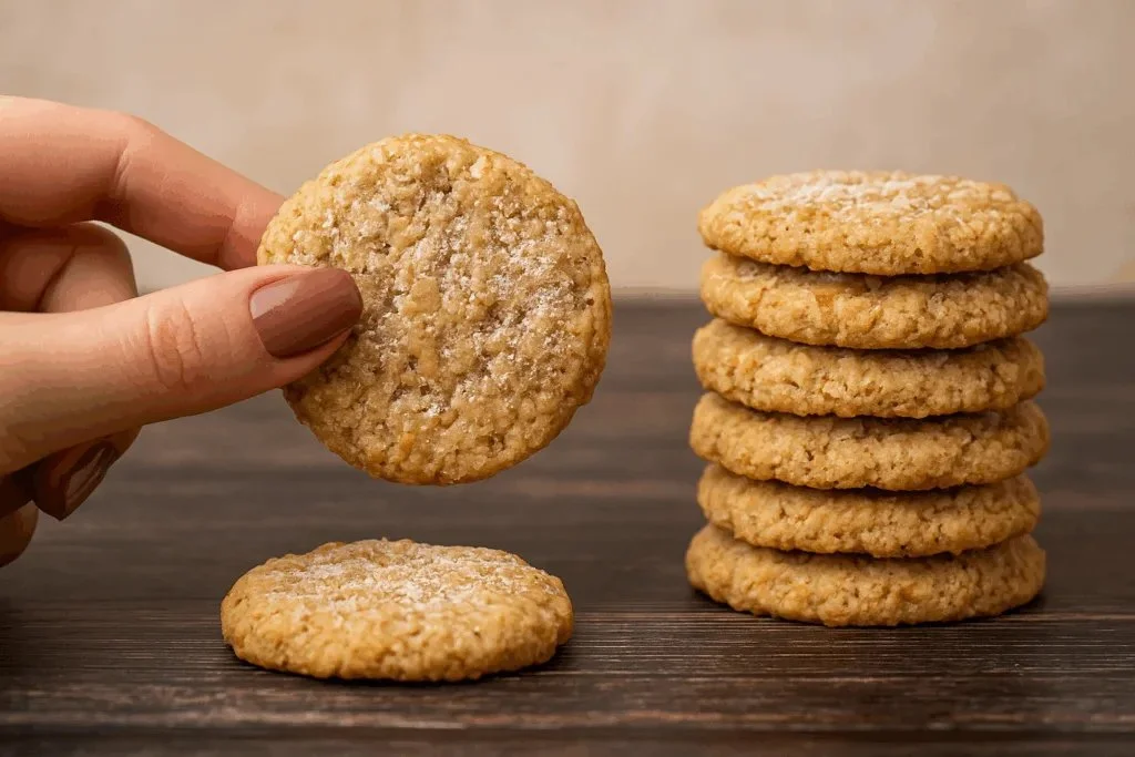 A colazione o a merenda non rinuncio mai a questi biscotti: senza zucchero, senza glutine e con appena 75 Kcal a pezzo, li preparo in 10 minuti!