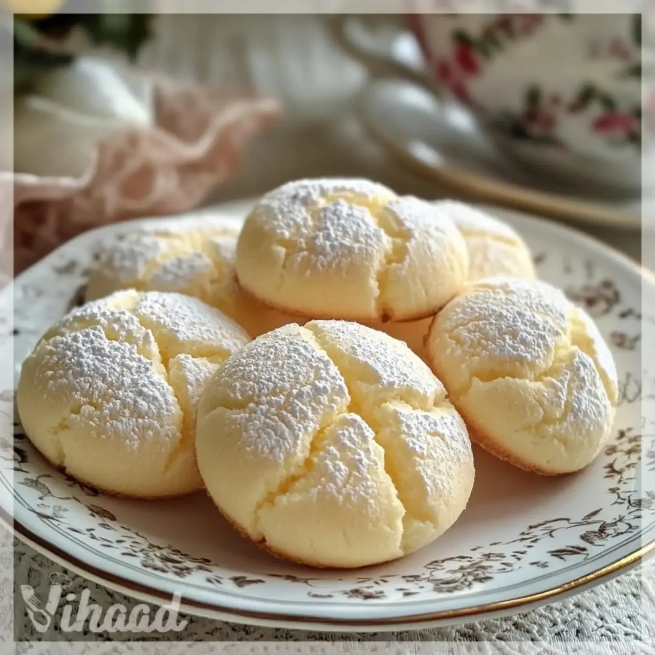 Biscotti al budino appena sfornati con una croccantezza irresistibile.