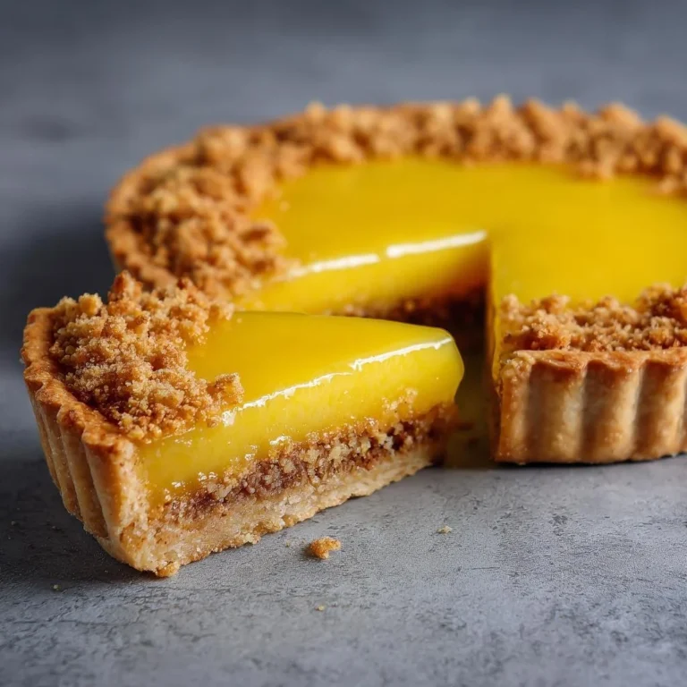 Crostata al limone con crumble, un delizioso dolce italiano
