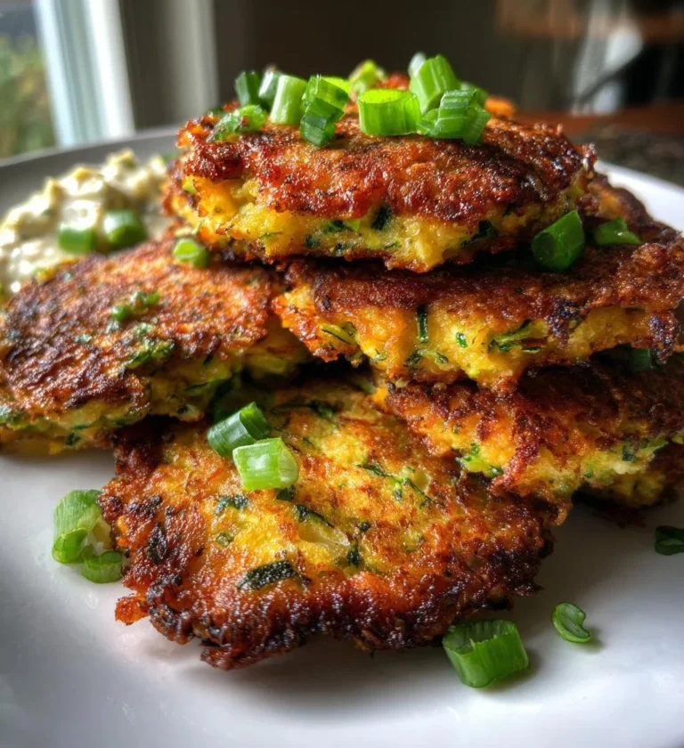 Frittelle di zucchine croccanti servite su un piatto