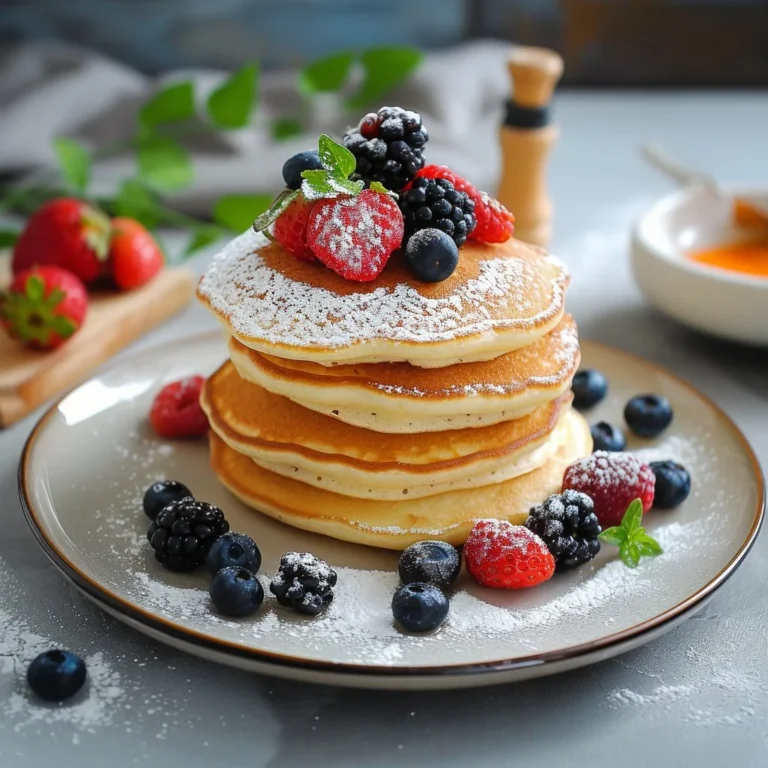 Pancake morbidi e soffici serviti con sciroppo d'acero