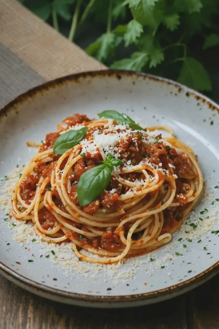 Piatto di Spaghetti alla Chitarra con Pallottine, classica ricetta italiana.
