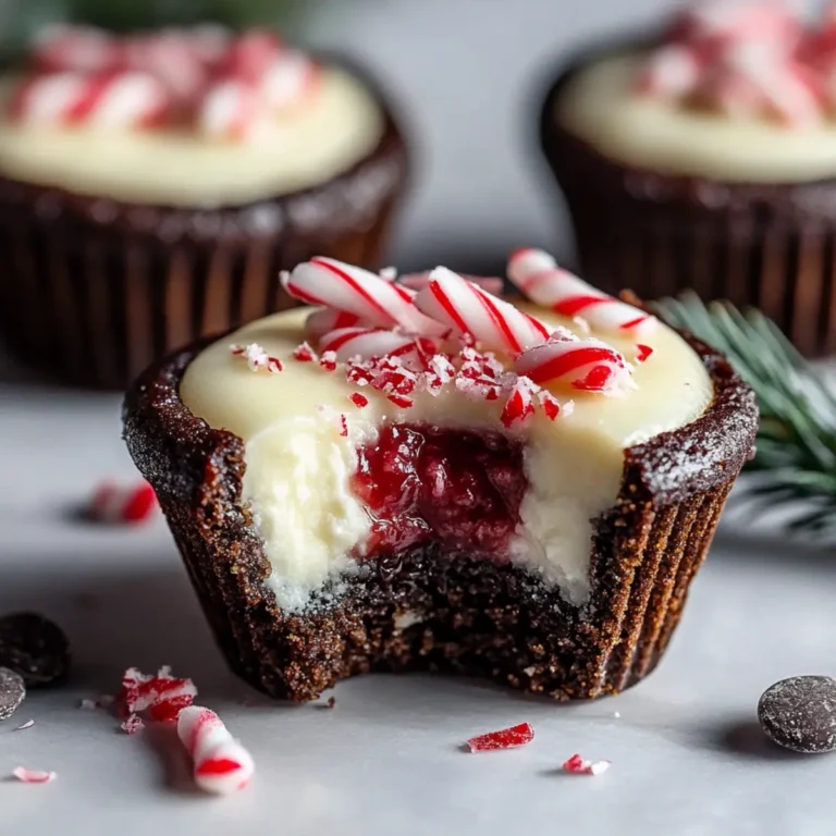 Chocolate Peppermint Cookie Cups with Cheesecake Filling