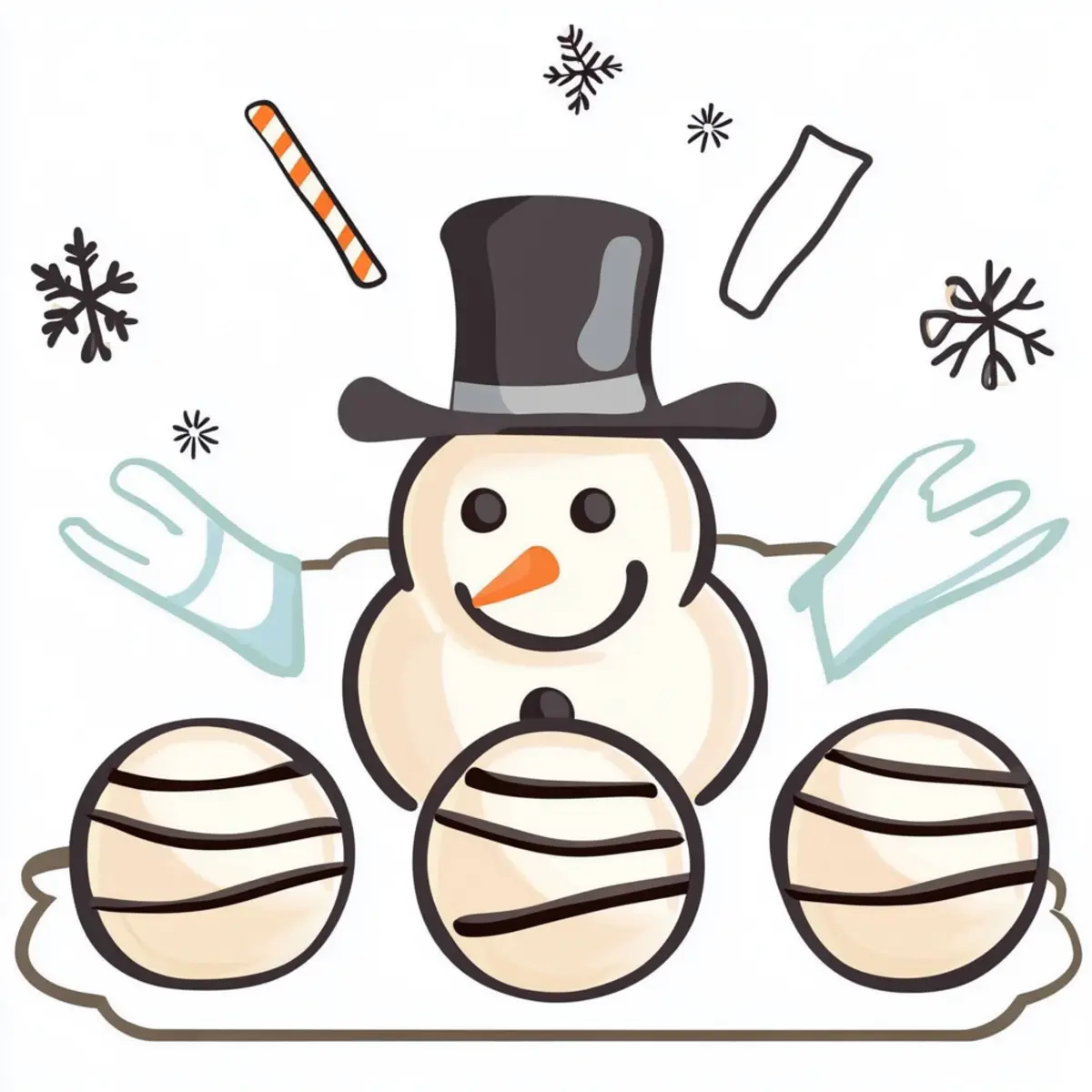 Melted Snowman Cake Balls