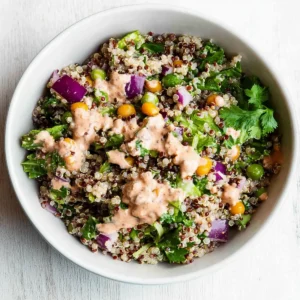 Easy Lentil Quinoa Salad (30G Protein)