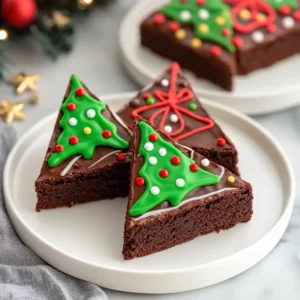 Frosted Christmas Brownies Recipe