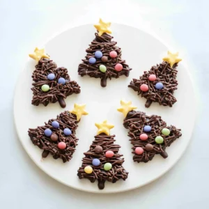 Chocolate Noodle Christmas Trees
