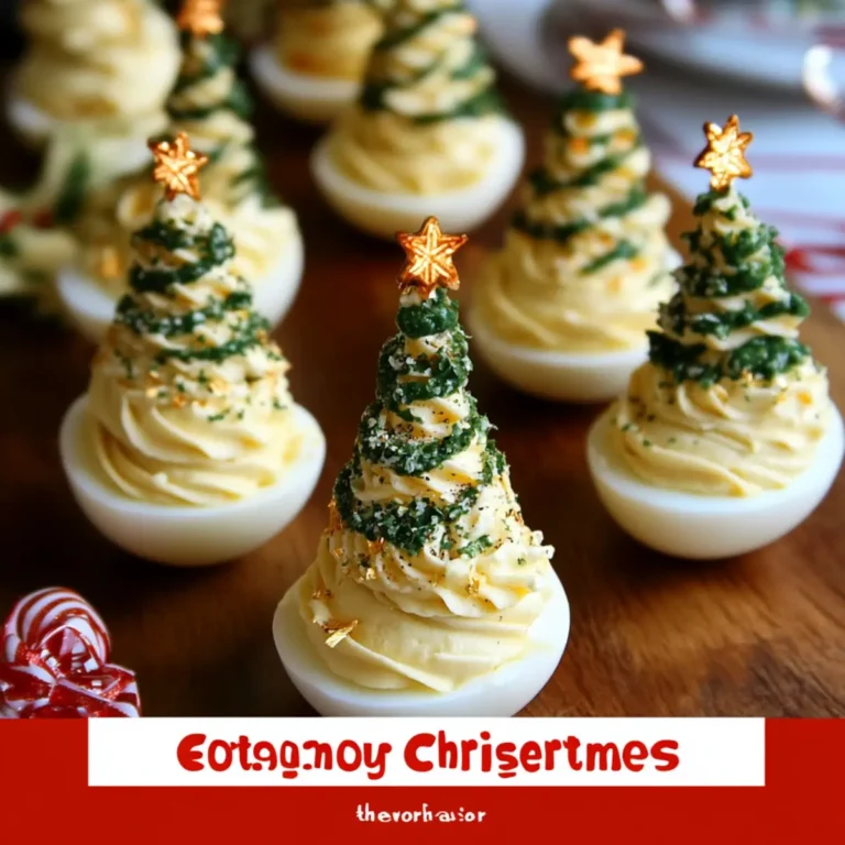 Festive Deviled Egg Christmas Trees