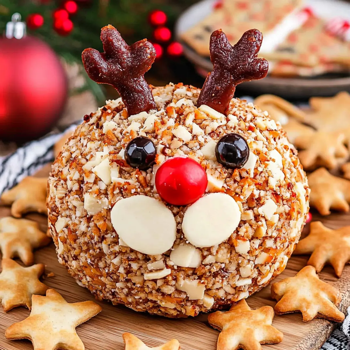 Reindeer Cheese Ball (Perfect Christmas Appetizer)