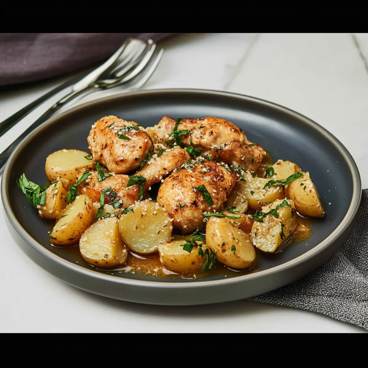 Slow Cooker Parmesan Garlic Chicken and Potatoes