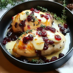 Impressive Cranberry Brie Stuffed Chicken