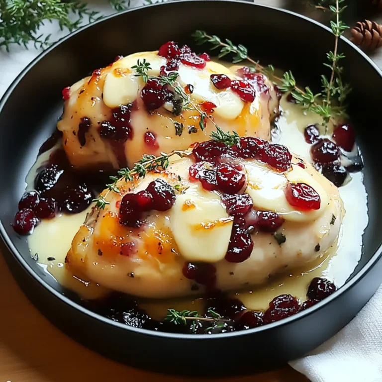 Impressive Cranberry Brie Stuffed Chicken