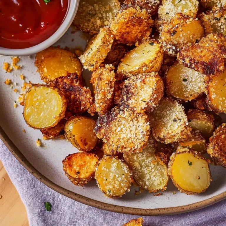 Viral Crispy Garlic Parmesan Crusted Potatoes