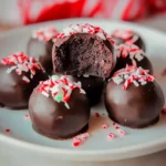 Peppermint Brownie Truffles