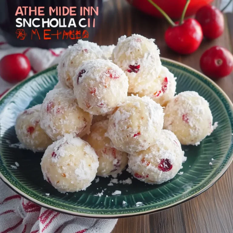 Almond Cherry Snowballs