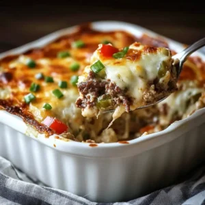 High Protein Low Carb Philly Cheesesteak Casserole Recipe