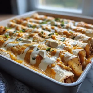 38g Protein Chicken Enchiladas with Dreamy White Sauce | Easy High-Protein Meal