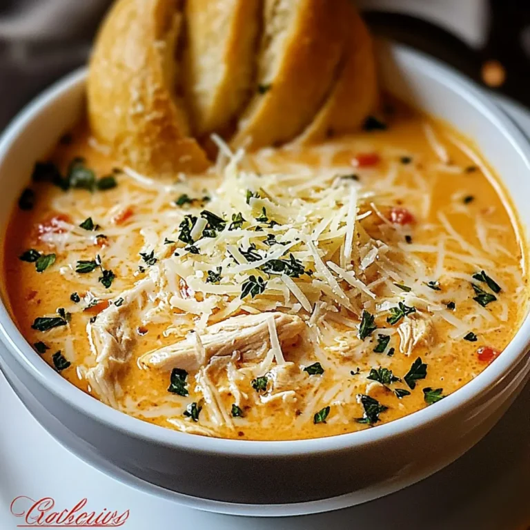 Crock Pot Creamy Chicken Parmesan Soup