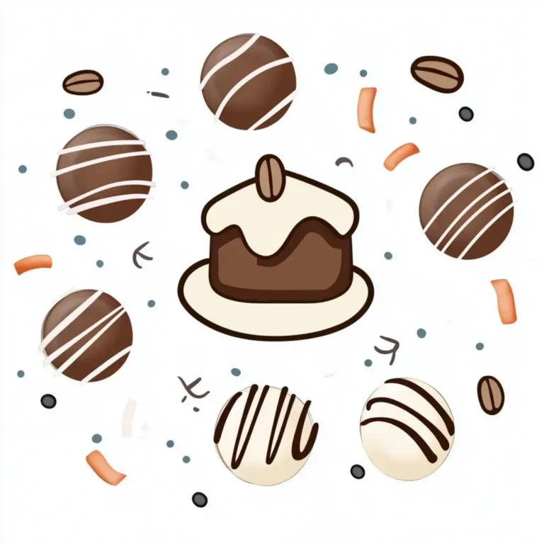 Gourmet Coffee-Infused Chocolate Bonbons with White Chocolate Coating