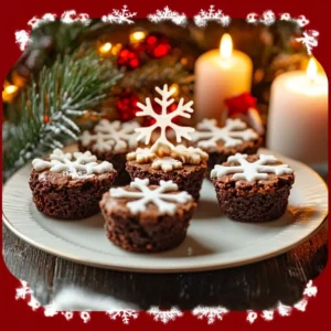 Snowflake Brownie Bites
