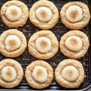 Eggnog Snickerdoodle Thumbprint Cookies