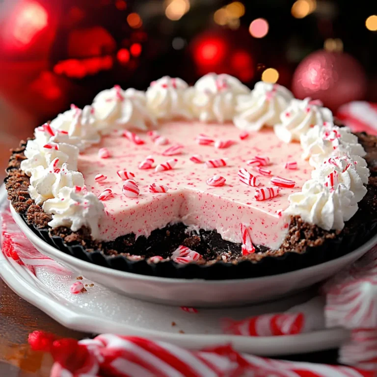 Quick Christmas Peppermint Pie