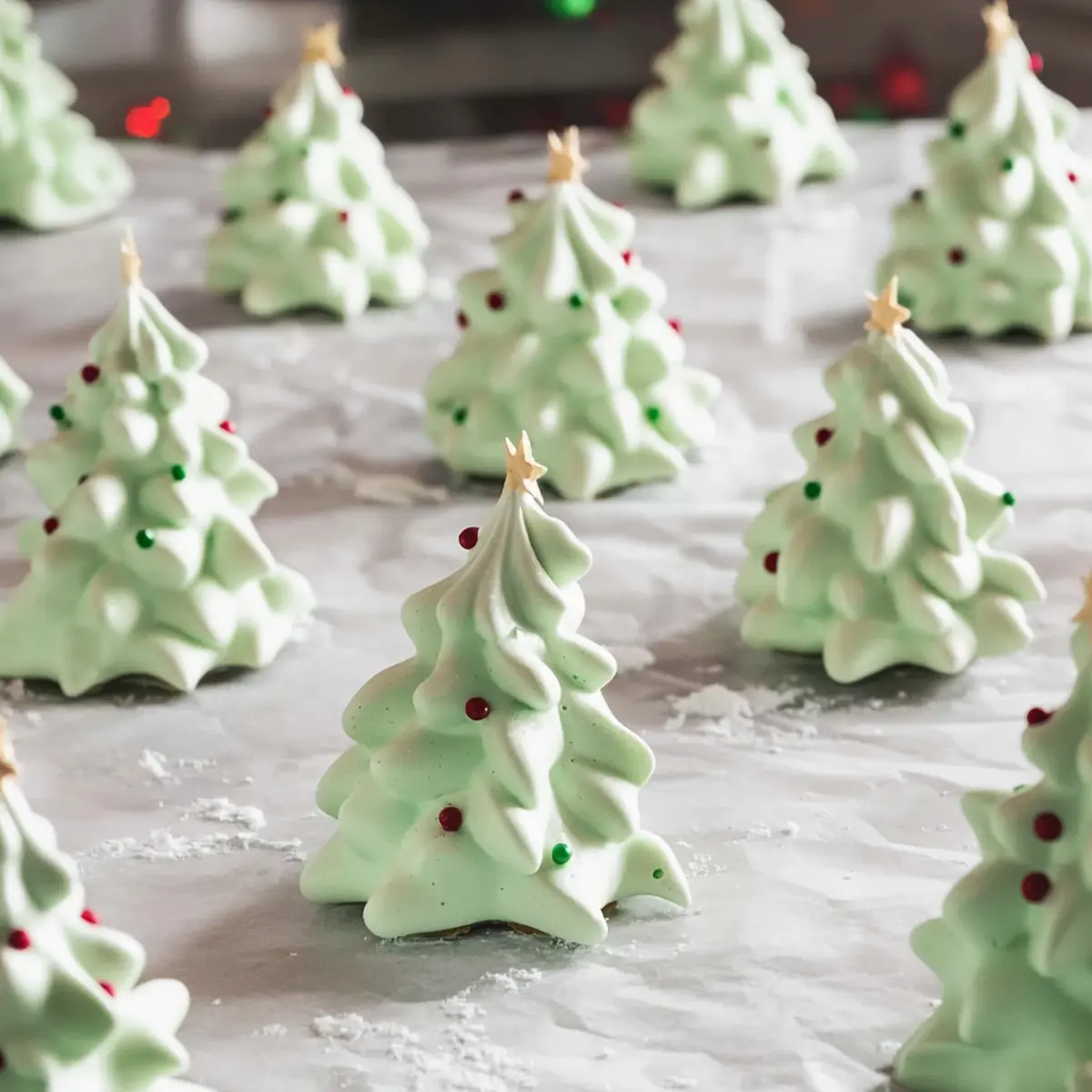 Meringue Christmas Trees
