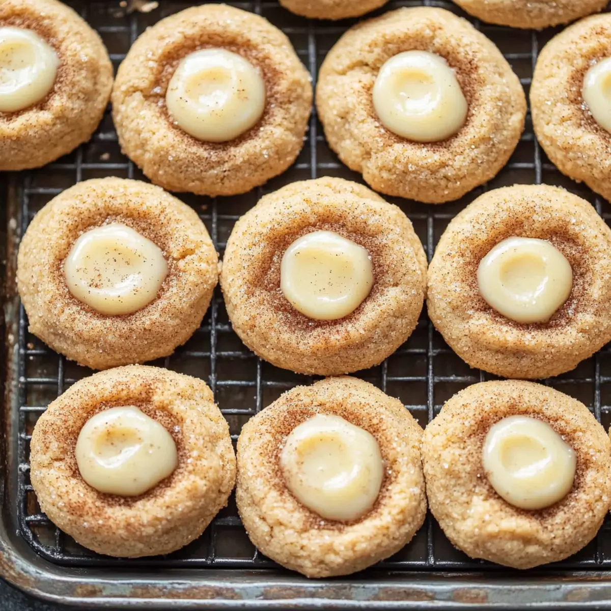 Eggnog Snickerdoodle Thumbprint Cookies